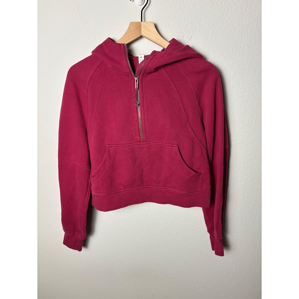 Lululemon Scuba Oversized Half-Zip Hoodie Pomegranate??Pink XS/S LW3DM4S